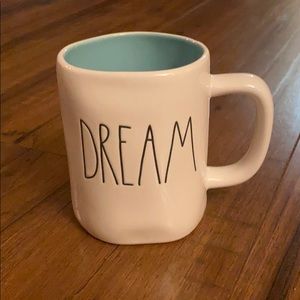 Rae Dunn dream mug teal inside